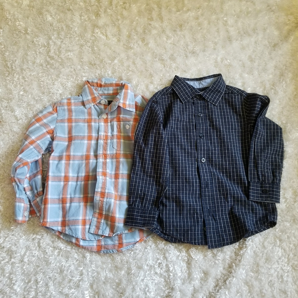 Baby gap 5t button up long sleeve plaid shirts